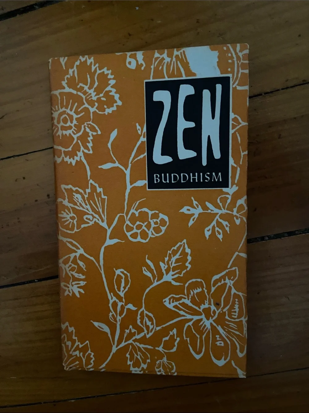 Vintage 1st edition 50s 1950s Zen Buddhism Orange Floral Buddhist stories book - Picture 7 of 11